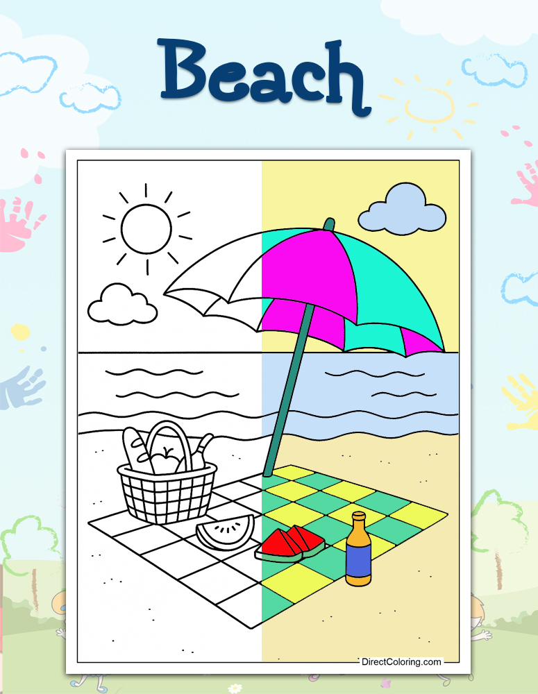Beach Coloring Pages